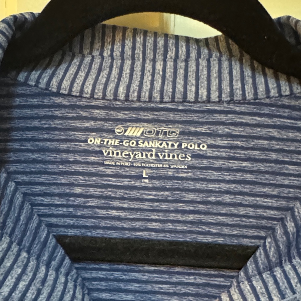 Vineyard Vines Blue Striped Polo - Picture 4 of 6